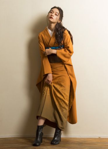 無地の振袖前撮りフォト